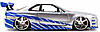 Машина металева Jada Форсаж Ніссан Скайлайн BNR-34 2002 1:24, фото 2
