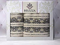 Набір махрових рушників банне та лицеве Belizza Туреччина кремовий 023