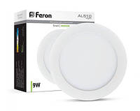 Светильник LED 9W 4000K круг 540Lm 146*13,5mm  AL510-1 FERON