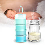 Контейнер-дозатор для зберігання суміші/сніків/горіхів/сипучих Food fusion — блакитний (LB-70551), фото 6