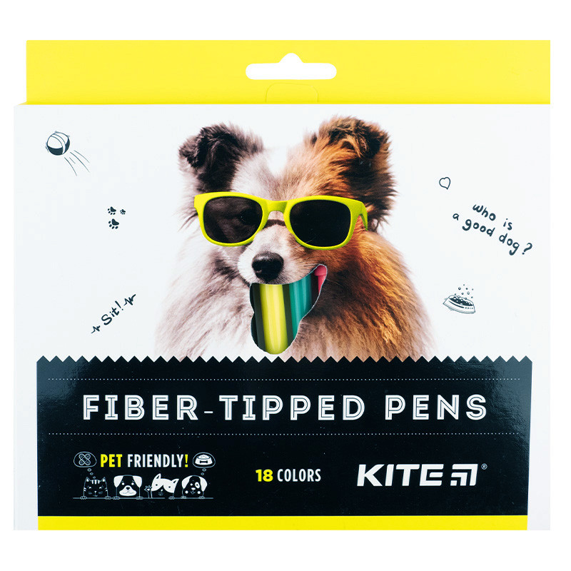 Фломастери Kite Dogs K22-448 18 кольорів, фото 1