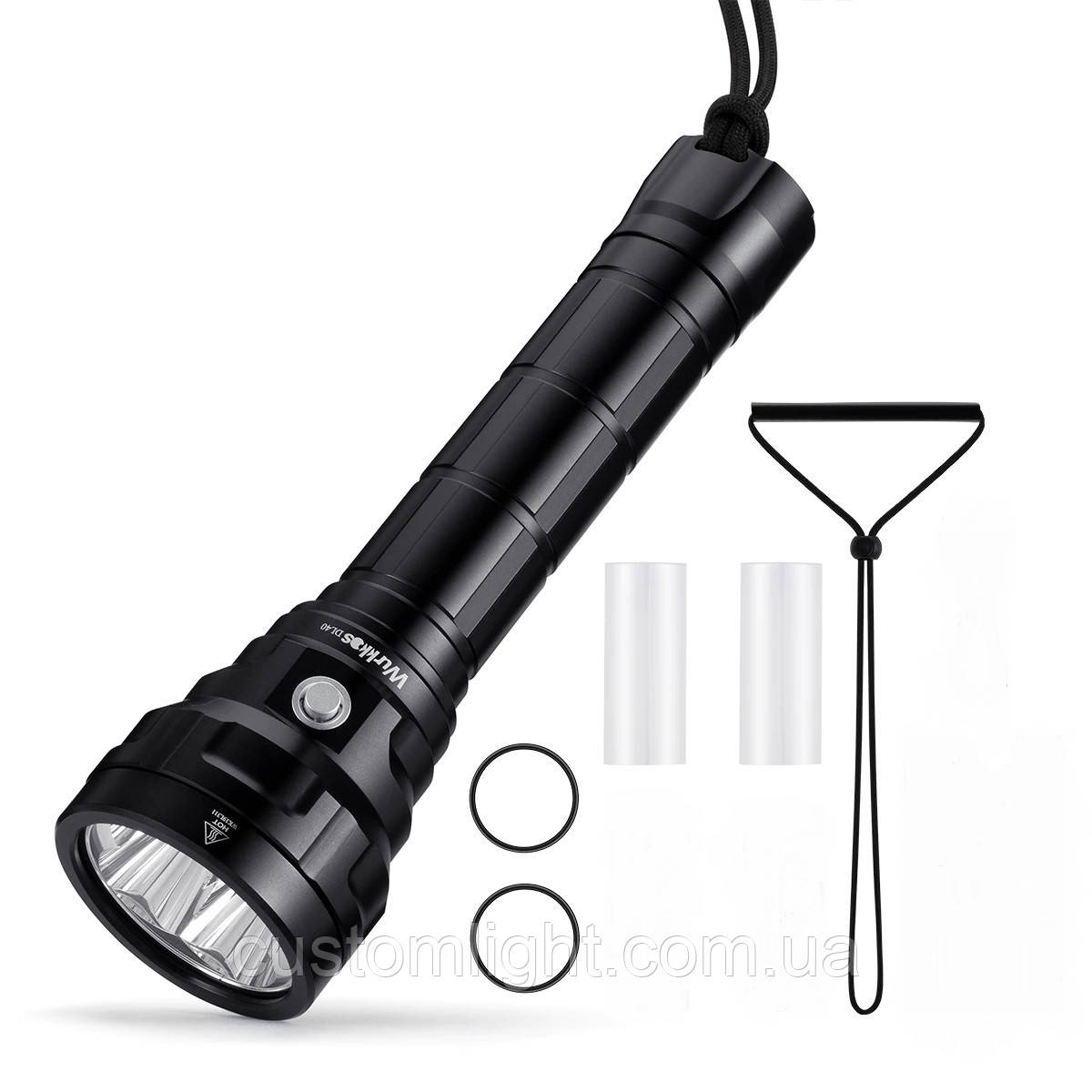 Ліхтарик для дайвінгу Wurkkos DL40 5000LM, 4* Samsung LH351D 5000К