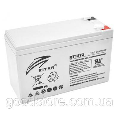 Батарея до ДБЖ Ritar AGM RT1272, 12V-7.2Ah (RT1272) - оригінал, фото 1