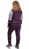 Теплий жіночий трикотажний костюм з ангори-софт Avrora (слива) розмір від 52, фото 3