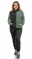 Теплый женский спортивный костюм из ангоры-софт Alina (хаки) размер от 52