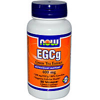 EGCG (Галат епігалокатехину) екстракт зеленого чаю, Now Foods, 90 капсул. Зроблено в США.