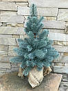 Ялинка лита Premium в мішковині 50 см блакитна, фото 3