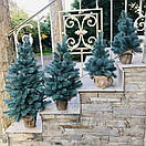 Ялинка лита Premium в мішковині 50 см блакитна, фото 5