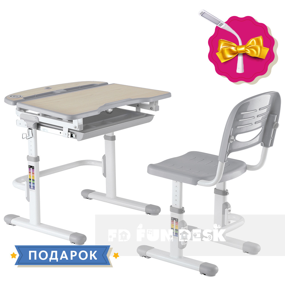 Дитяча парта зі стільчиком FunDesk Sorriso Grey