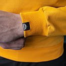 Світшот бавовняний Pobedov жовтий з гербом України, фото 3