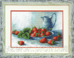 Набір для вишивання хрестиком: Полуниця з вершками