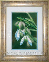 Набір для вишивання бісером на авторській канві «Перші квіти»