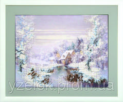 Набір для вишивання бісером на авторській канві: Зимовий млин