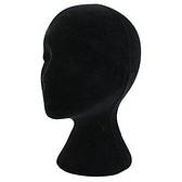Манекени голови з пінопласту RESTEQ для шапок, перуків, окулярів, малювання Чорні 50см
