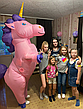 Надувний костюм Єдинорога RESTEQ, Unicorn косплей, костюм рожевого конячка. Єдиноріг надувний 2,5 м, фото 2