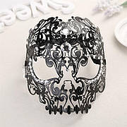 Жіноча карнавальна маска RESTEQ, Витончена металева маска на Хелловін