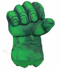 Величезні м'які рукавички у вигляді куркулів Халка. Великі зелені рукавички, дорослі, фото 2
