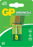 Батарейка gp 1604Ж-s1 Greencell 6F22, крона, 9V