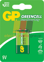Батарейка gp 1604Ж-s1 Greencell 6F22, крона 9V