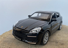 Модель автомобіля Porsche Cayenne. Металева машинка, інерційна машинка Порш Кайєн чорний 1:32, фото 3