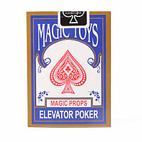 Карты Magic Toys. Колода карт для фокусов прошитая веревкой. Рубашка синяя. Магический трюк водопад карт