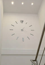 Настінний годинник Diy Clock ZH003 срібного кольору, великий. Настінний 3D годинник "зроби сам", фото 2