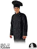 Китель поварской черный из линии Chef's Kitchen Lebber&Hollman (одежда для ресторанного персонала) LH-CHEFER B
