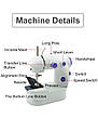 Електрична міні швейна машинка набір з підсвічуванням та регулюванням швидкості, фото 6