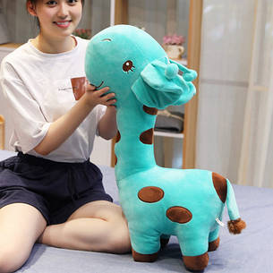 Плюшевий жираф RESTEQ, м'які іграшки, плюшева іграшка бірюзовий жираф 55 см, фото 2