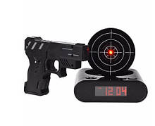 Годинник-будильник мішень та пістолет Gun Alarm Clock