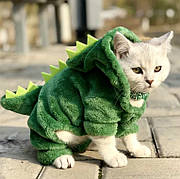 Одяг для домашніх тварин RESTEQ, костюм динозавра для котів, розмір L