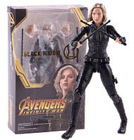 Статуэтка Черная Вдова. модель Black Widow, action фигурка Черной Вдовы, герои Marvel 15 см в коробке