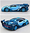 Масштабна модель автомобіля Bugatti GT 1:24. Металева машинка, фото 5