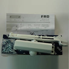 Доводчик дверний FRD 1000, універсальний, білий, фото 2