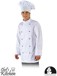 Кітель кухарський білий з лінії Chef's Kitchen Lebber&Hollman (форма для харчової промисловості) LH-CHEFER W