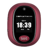 Мини GPS трекер брелок 4G с камерой для детей и пожилых людей с экраном кнопкой SOS аудиозвонком шагомером