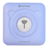 Портативный мобильный bluetooth термопринтер для смартфона PeriPage A6 мобильный принтер термопечать голубой