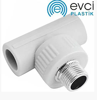 Трійник PP-R з НР (ЛАТУНЬ) D32х1" EVCI