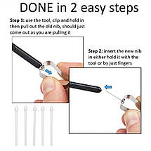 Наконечник SK для стилуса Samsung Tab S6 10.5 T860 T865 S6 Lite 10.4 P615 P610 (5 шт.) Black (2шт), фото 4