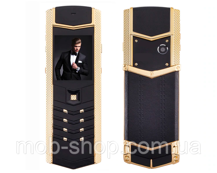 Мобільний телефон H-Mobile V1 (Hope V1) black-gold. Vertu design кнопковий дизайнерський телефон Верту