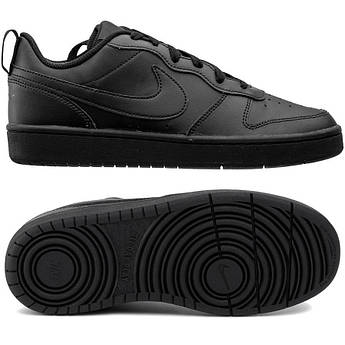 Кросівки дитячі Nike Court Borough Low 2 (GS) BQ5448-001, Чорний, Розмір (EU) — 35.5