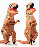 Надувний костюм Тіранозавра RESTEQ Хелловін Аніме Косплей, костюм динозавра T-Rex, тиранозавр (коричневий), фото 4