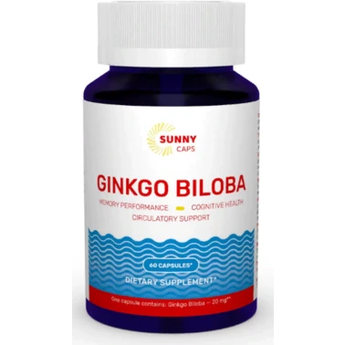 Гінго Білоба Sunny Caps Ginkgo Biloba 20 mg 60 capsules