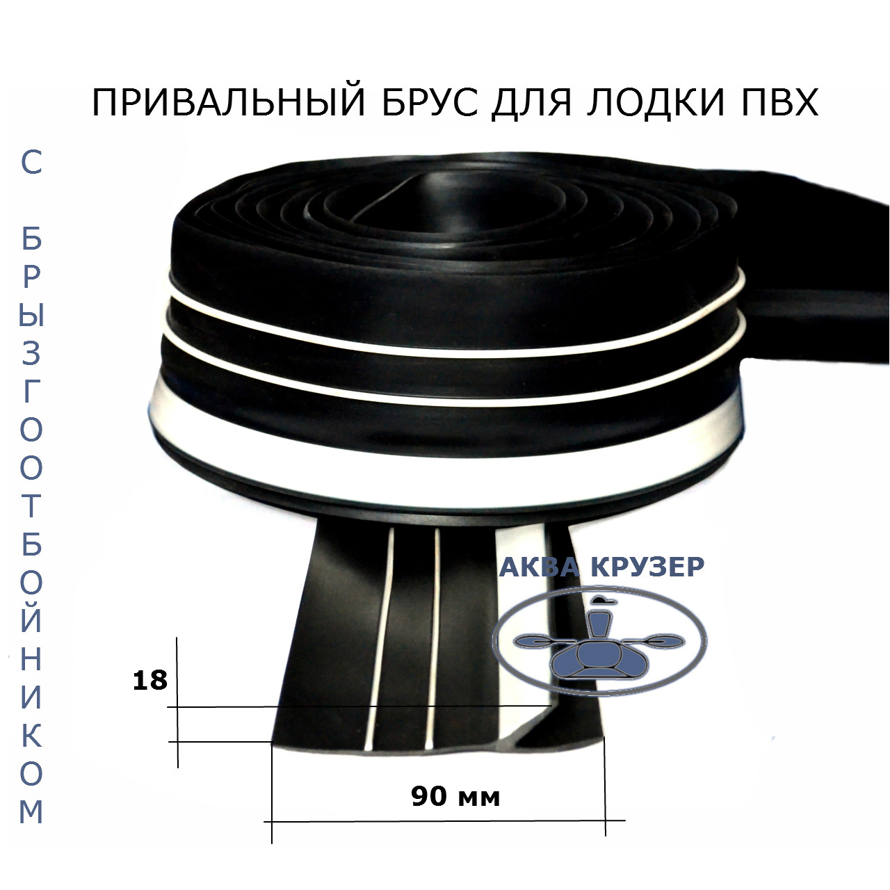 Привальный брус с отбойником для надувных лодок ПВХ. Купить ленту ПВХ ...