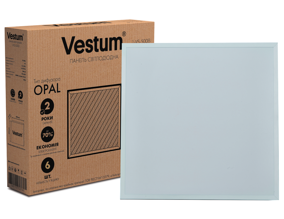 Офісна LED Панель Vestum OPAL 40W 600x600 мм 4200K