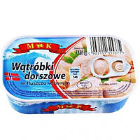 Печень трески в собственном соусе M&K wątróbki rybne w sosie własnym 115 г.