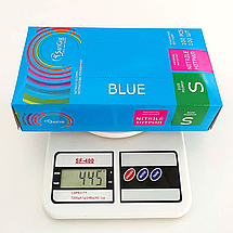 Рукавички нітрилові SanGig, щільність 3.5 г. - блакитні (100 шт), фото 5