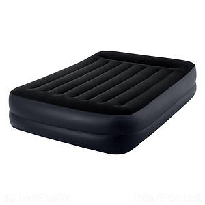 Надувне ліжко Intex 64124, 152 х 203 х 42, вбудований електронасос. Двоспальна