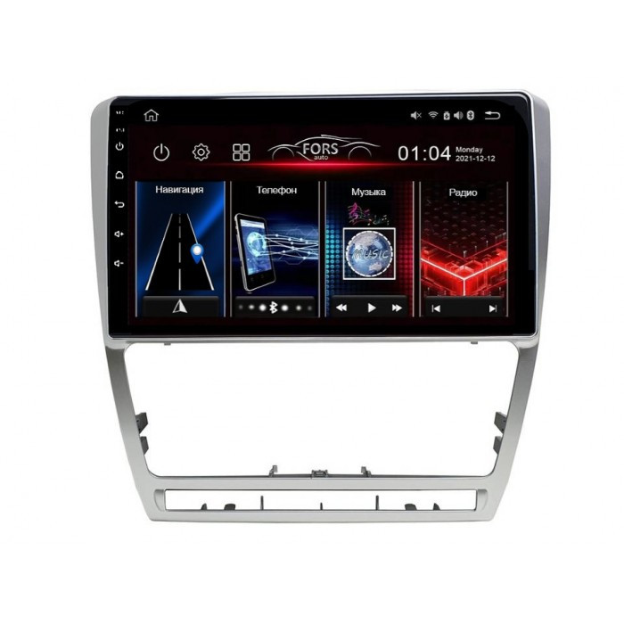 Штатна магнітола Skoda Octavia A5 silver 2007-14 (2+16GB)+CANBUS Android 11