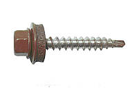 Саморіз покрівельний пофарбований по дереву 4,8х35 RAL 8004 (мідно-коричневий).(упаковка 250 шт.)